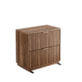 2 - Drawer Lateral Wood File Cabinet for Hanging Files, 32" - Fluted - Dark Walnut