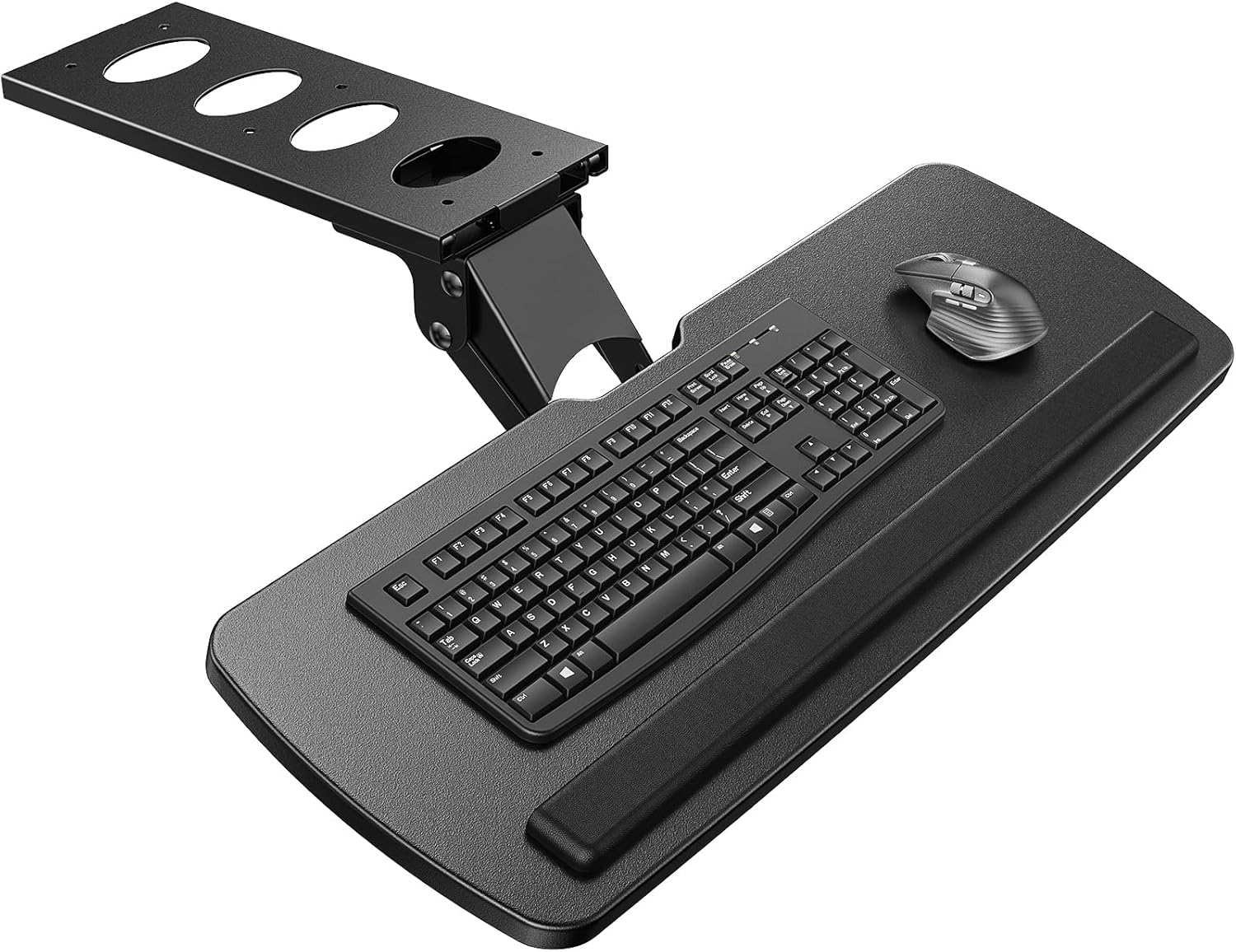 25" Keyboard Tray Under Desk - Black
