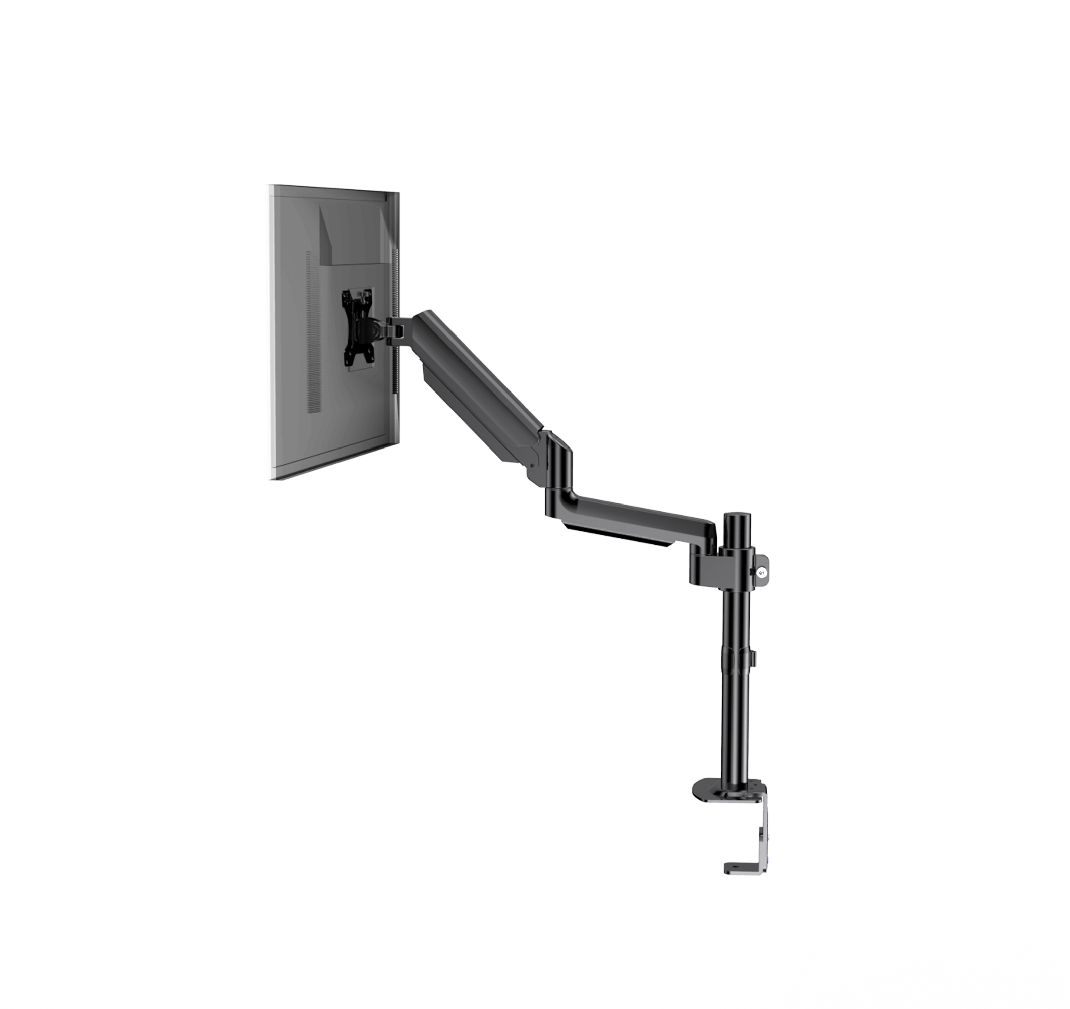HUANUO single monitor mount with adjustable arm for 13-32 inch displays.