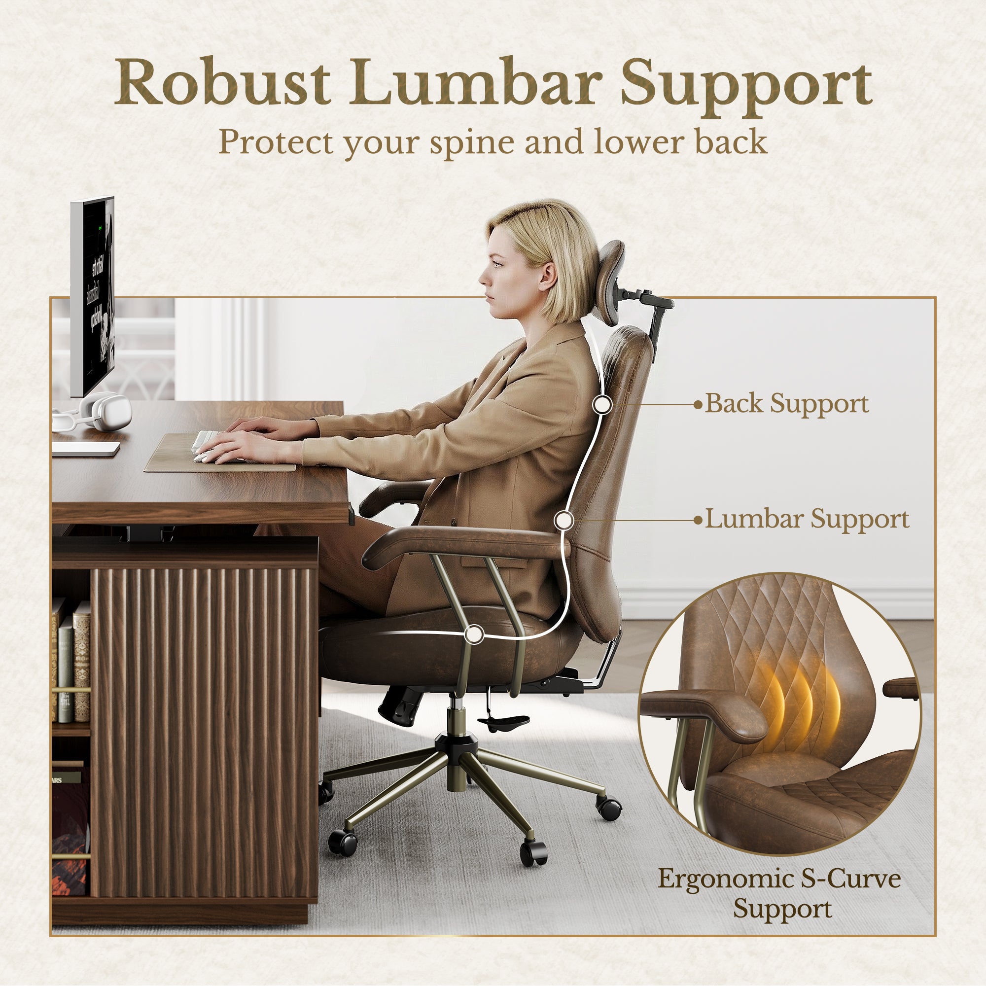Premium 3D Headrest Executive Office Chair