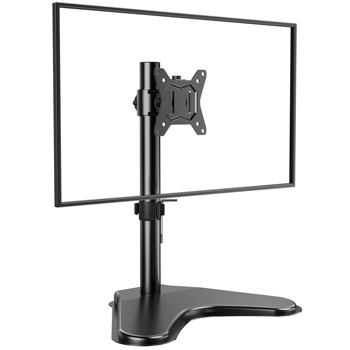 HUANUO ergonomic single monitor stand for 13 to 32 inch screens with adjustable height.