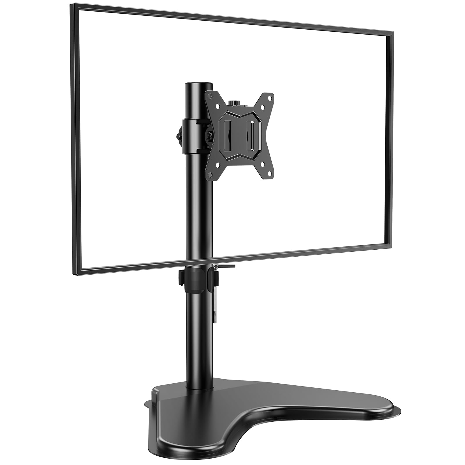 HUANUO ergonomic single monitor stand for 13 to 32 inch screens with adjustable height.