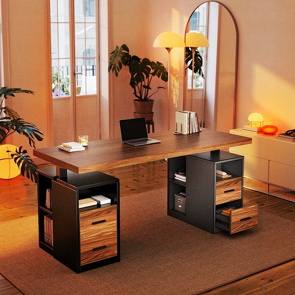 55" Electric Standing Desk with Drawers -