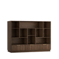 60" Premium Le Bois Bookshelf - Fluted – Dark Walnut