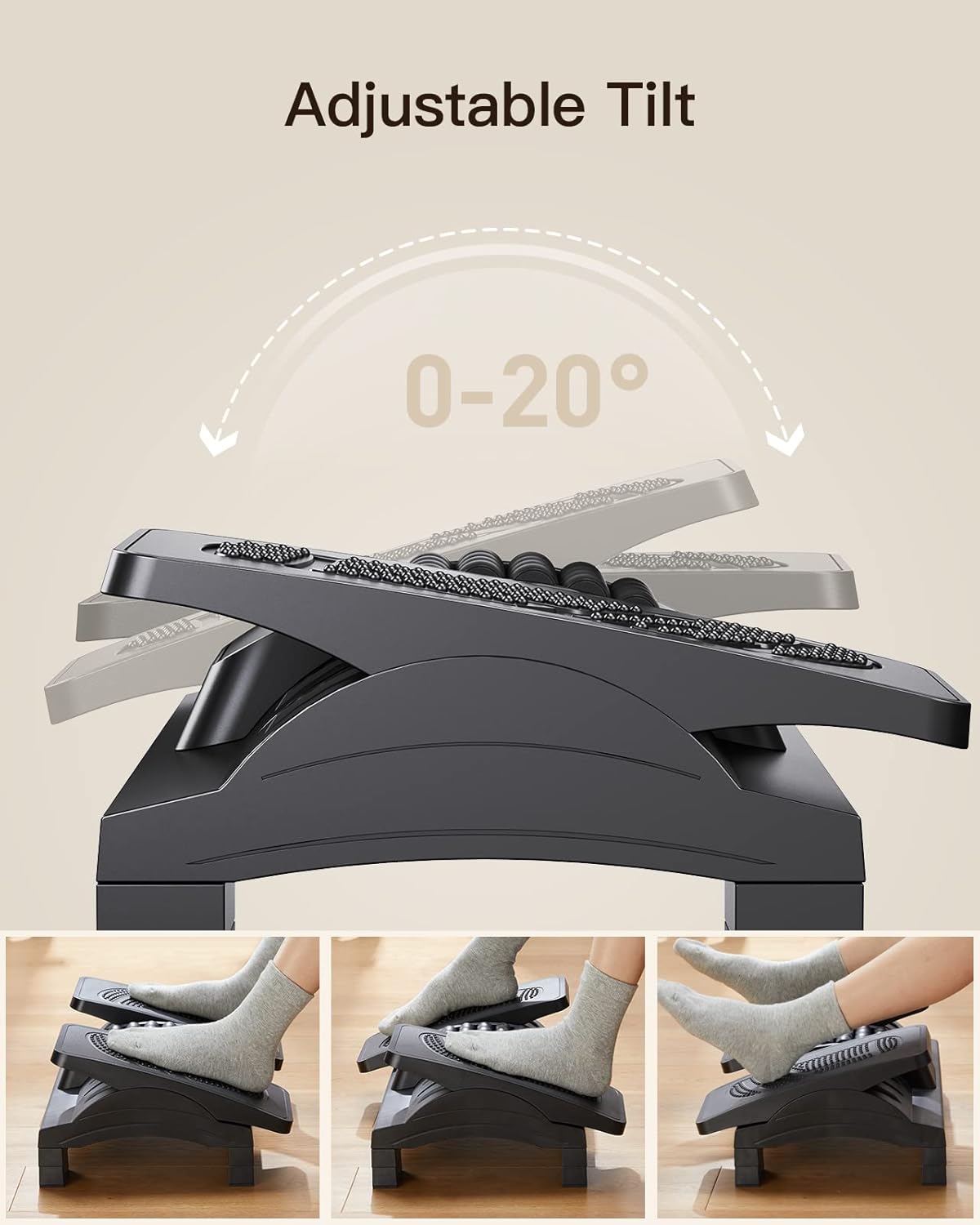 HUANUO Foot Rest with Massage Texture and Roller