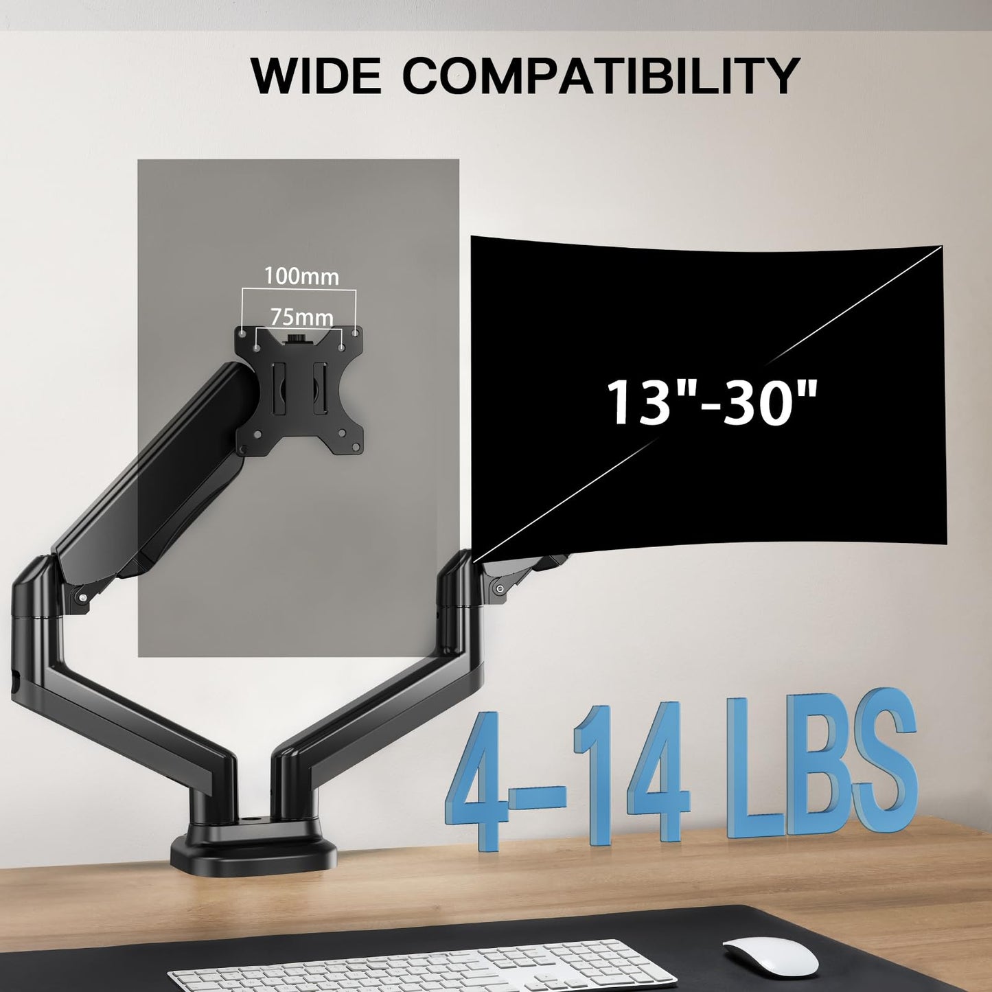 HUANUO HNDSK4 Dual Monitor Mount for 13-27 Inch Screens