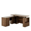 63" Premium Topaz Standing Desk - Fluted Black Walnut