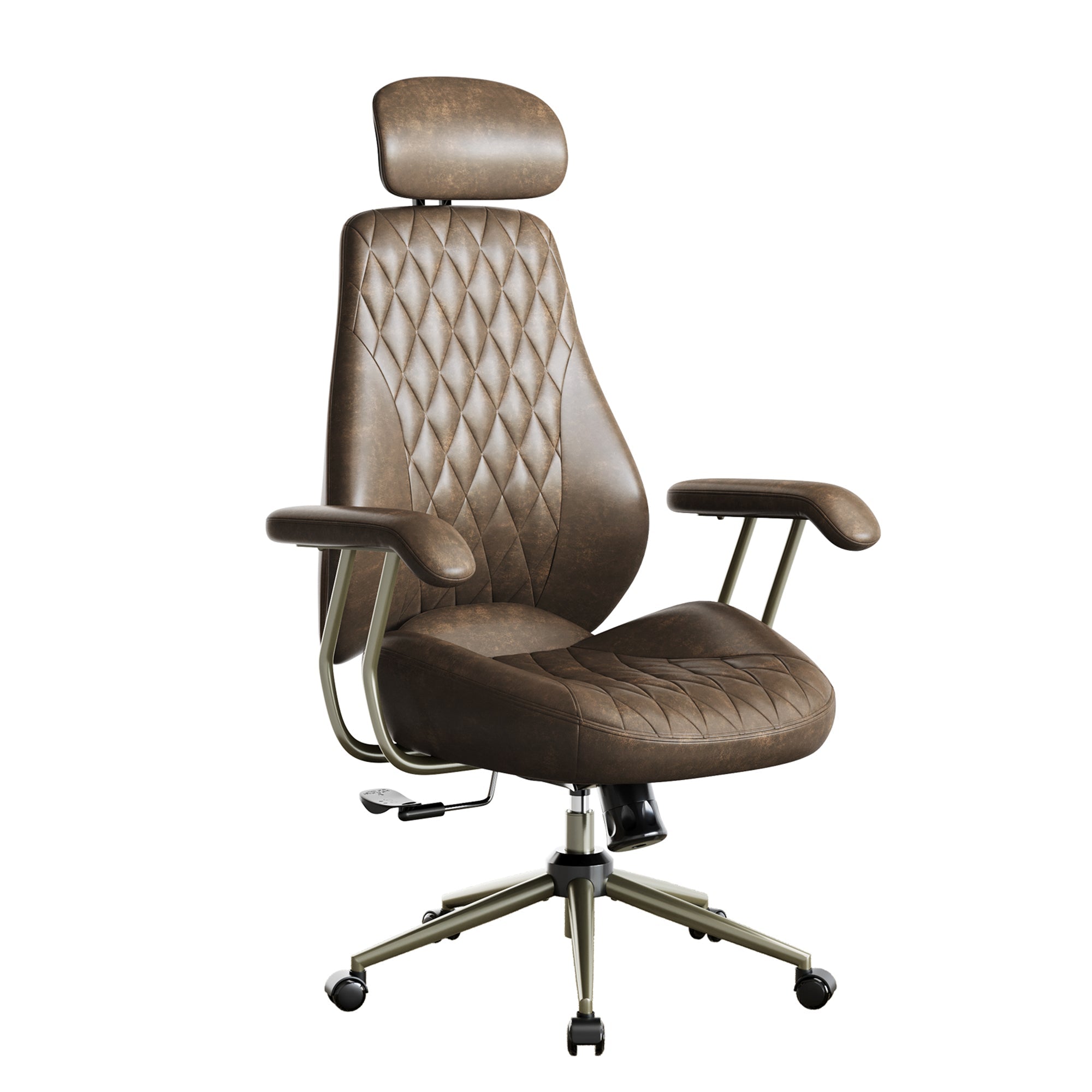 67" Desk · L - shaped + Stella Chair / Fluted - Dark Walnut -