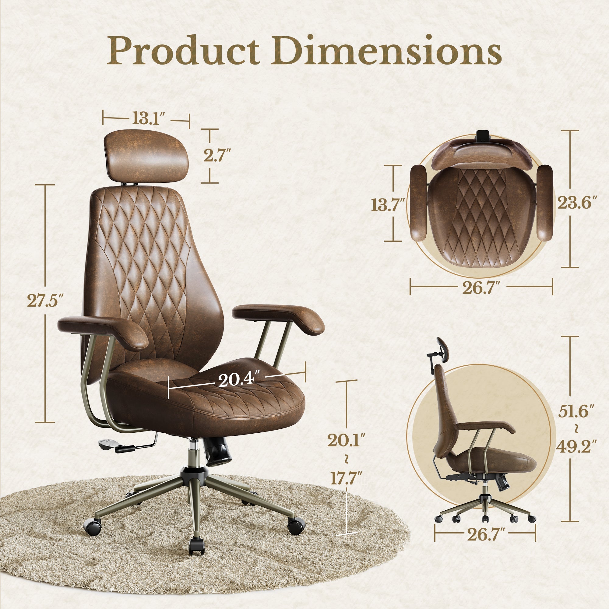 70" Desk · Straight + Stella Chair / Fluted - Dark Walnut -