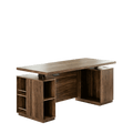 70" Premium Standing Desk - Fluted - Dark Walnut