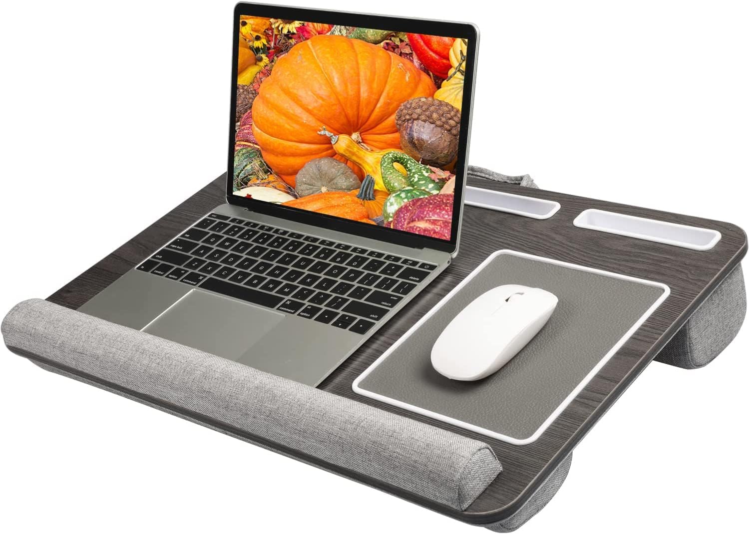 HUANUO Lap Desk for 17" Laptop with Mouse Pad, Wrist Rest & Device Slots