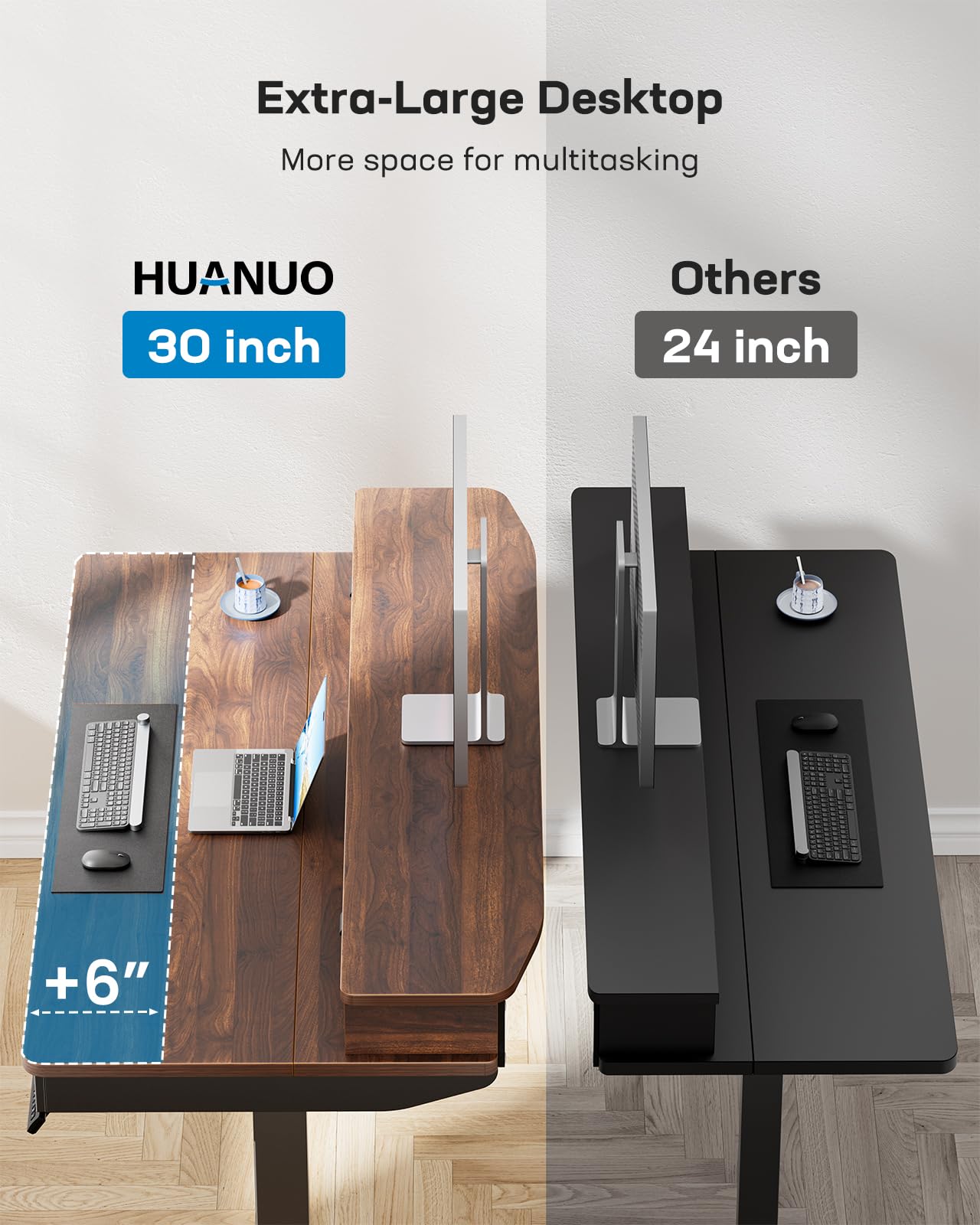 Standing Desk with 4 Drawers