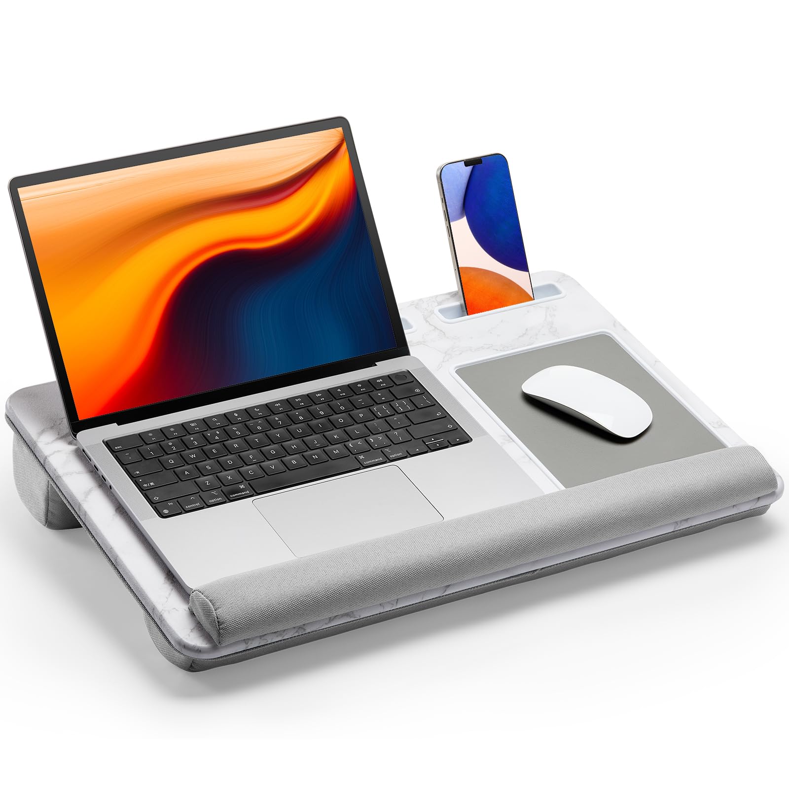 HUANUO Lap Desk for 17" Laptop with Mouse Pad, Wrist Rest & Device Slots