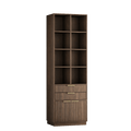 73" Premium Vapor Bookshelf - Fluted Black Walnut