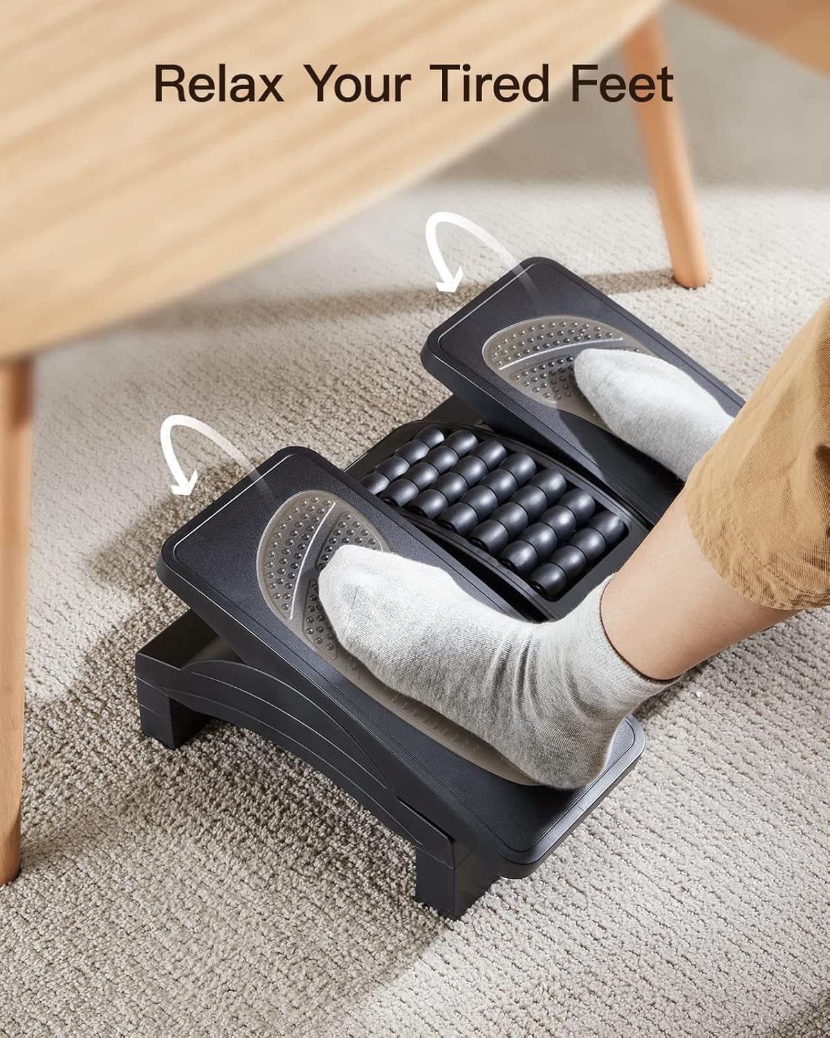 HUANUO Foot Rest with Massage Texture and Roller