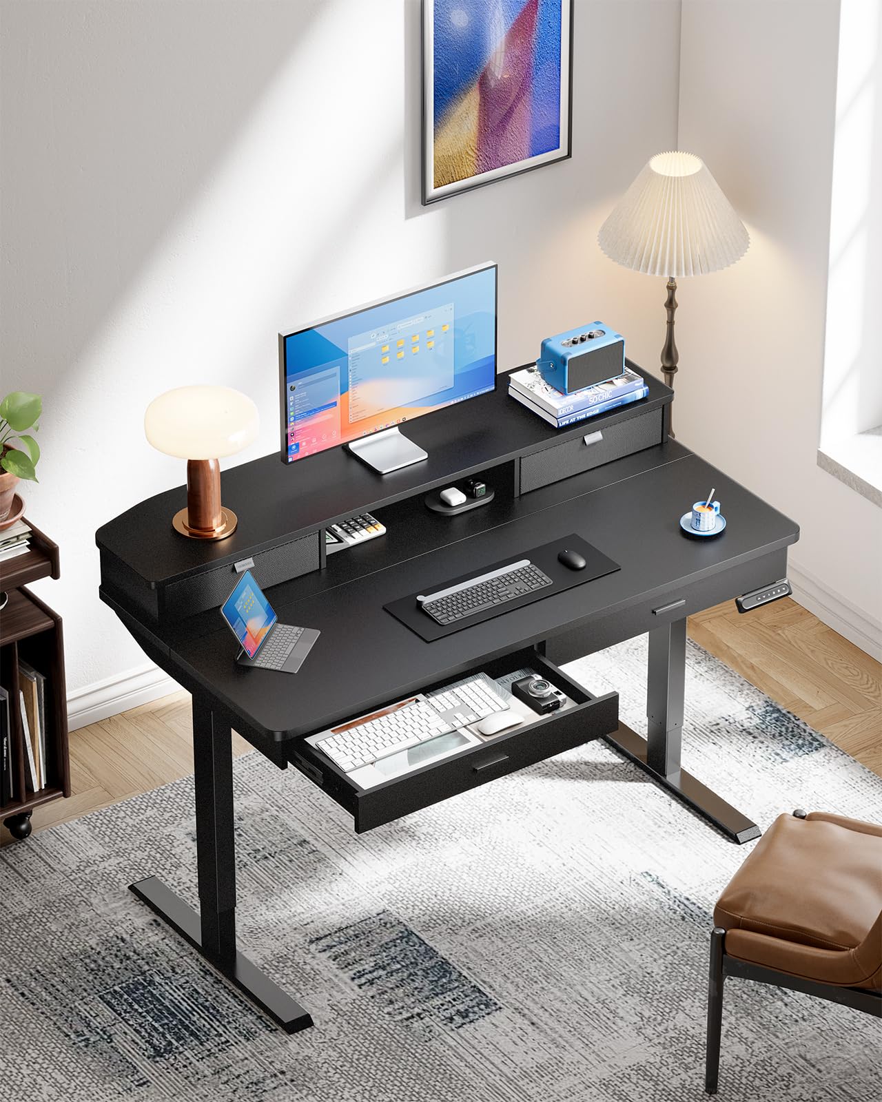 Standing Desk with 4 Drawers