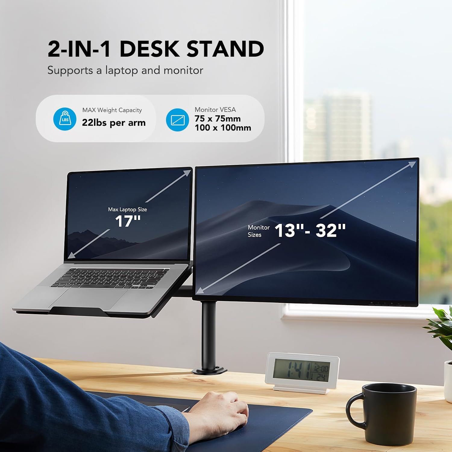 Adjustable Monitor and Laptop Stand -