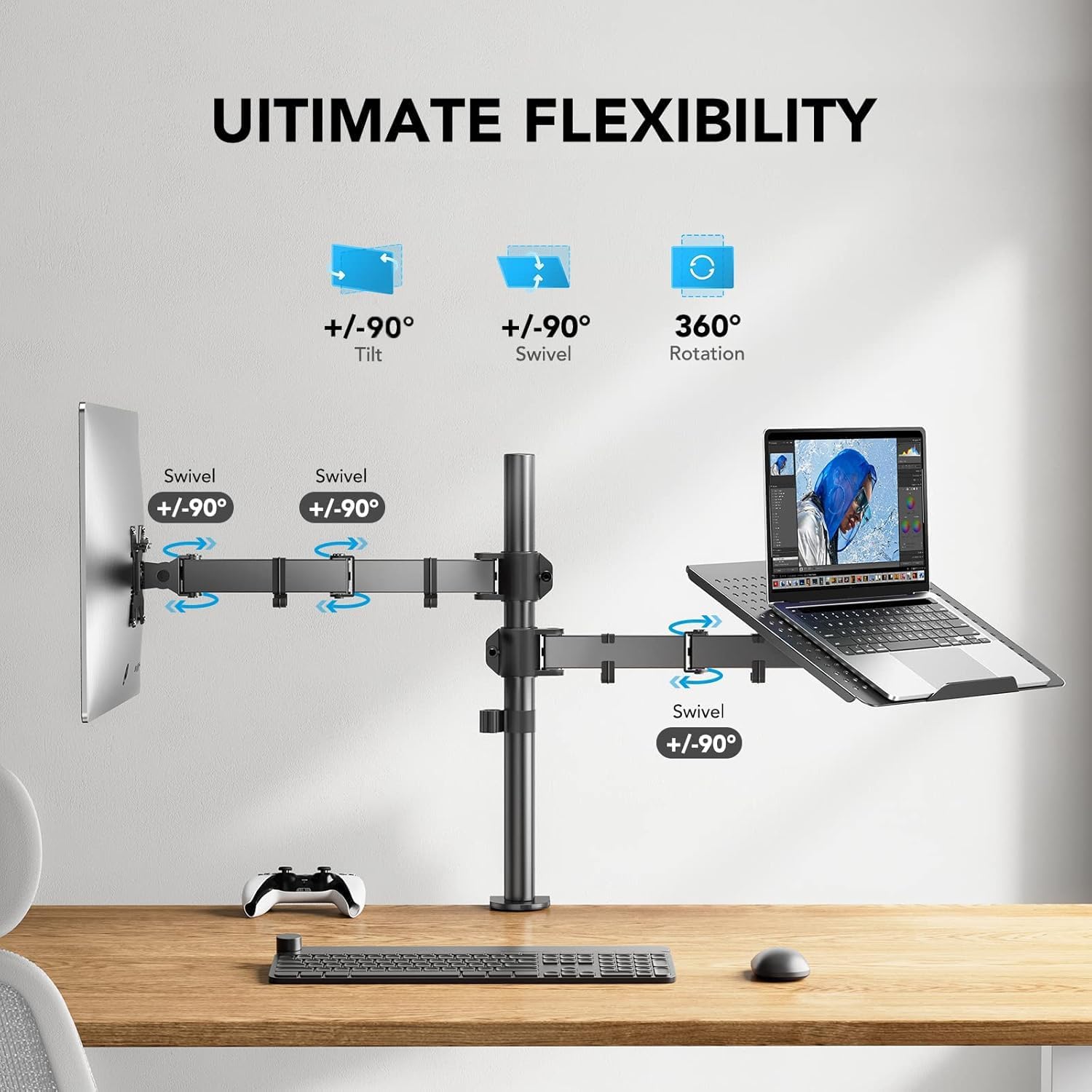 Adjustable Monitor and Laptop Stand -