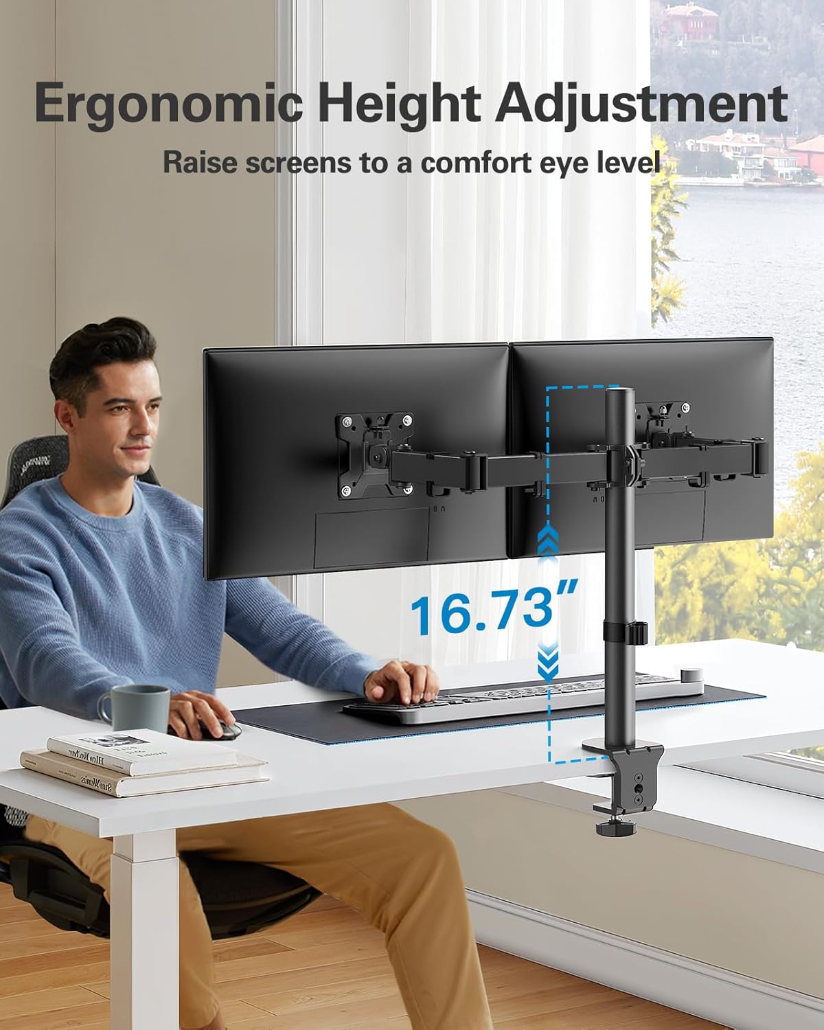 CM25 Dual Monitor Mount up to 32 inches Screens -