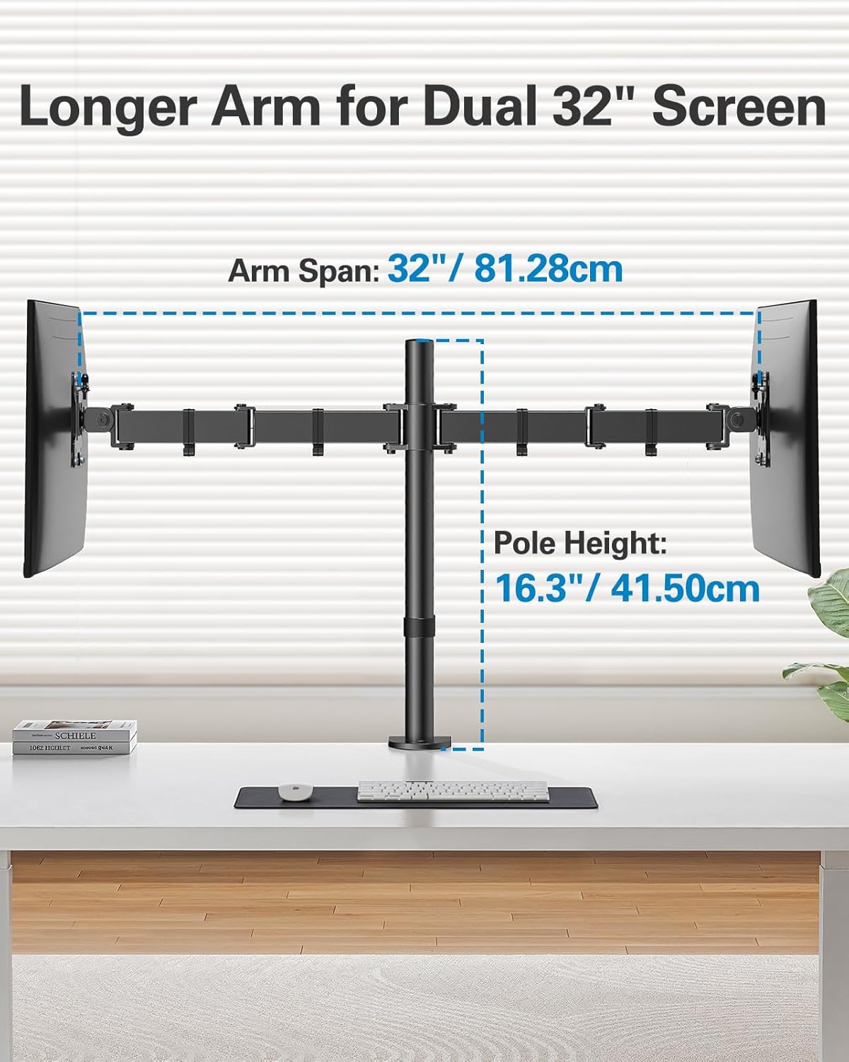 CM25 Dual Monitor Mount up to 32 inches Screens -