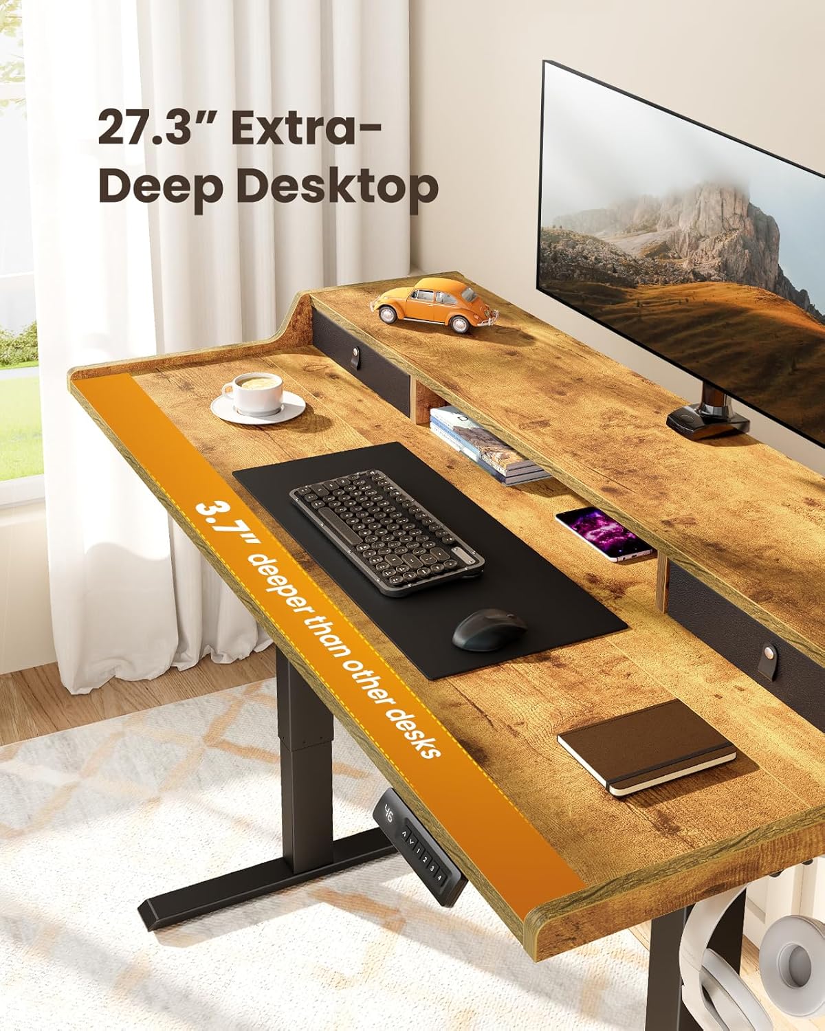 Core Series Standing Desk - +Upper Drawers