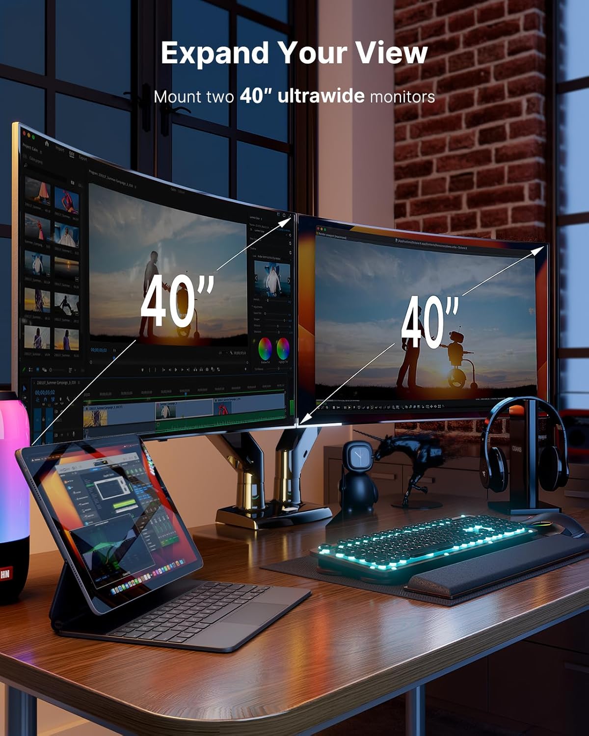 DS7 High - Performance Dual Monitor Arm -