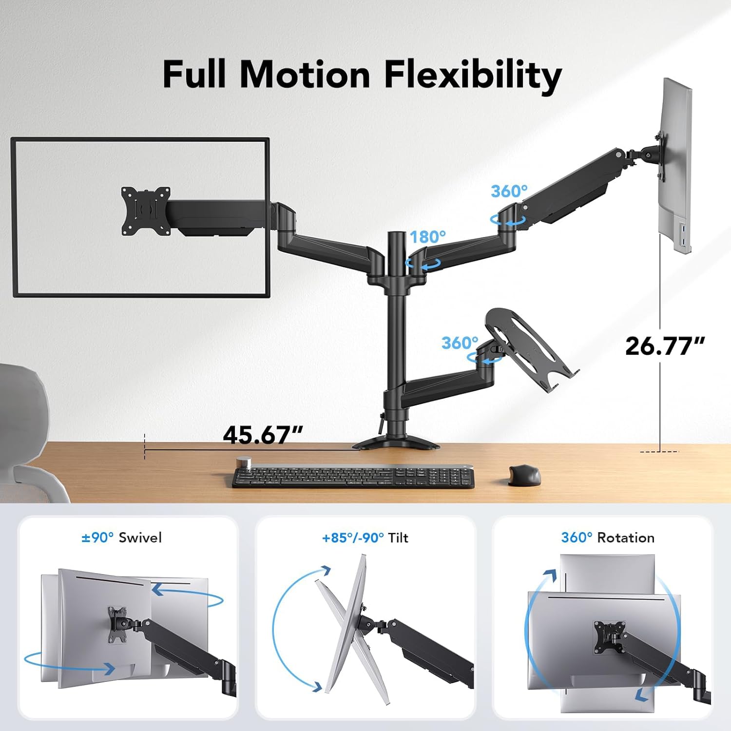 Dual Monitor and Laptop Mount for Bulk Order -
