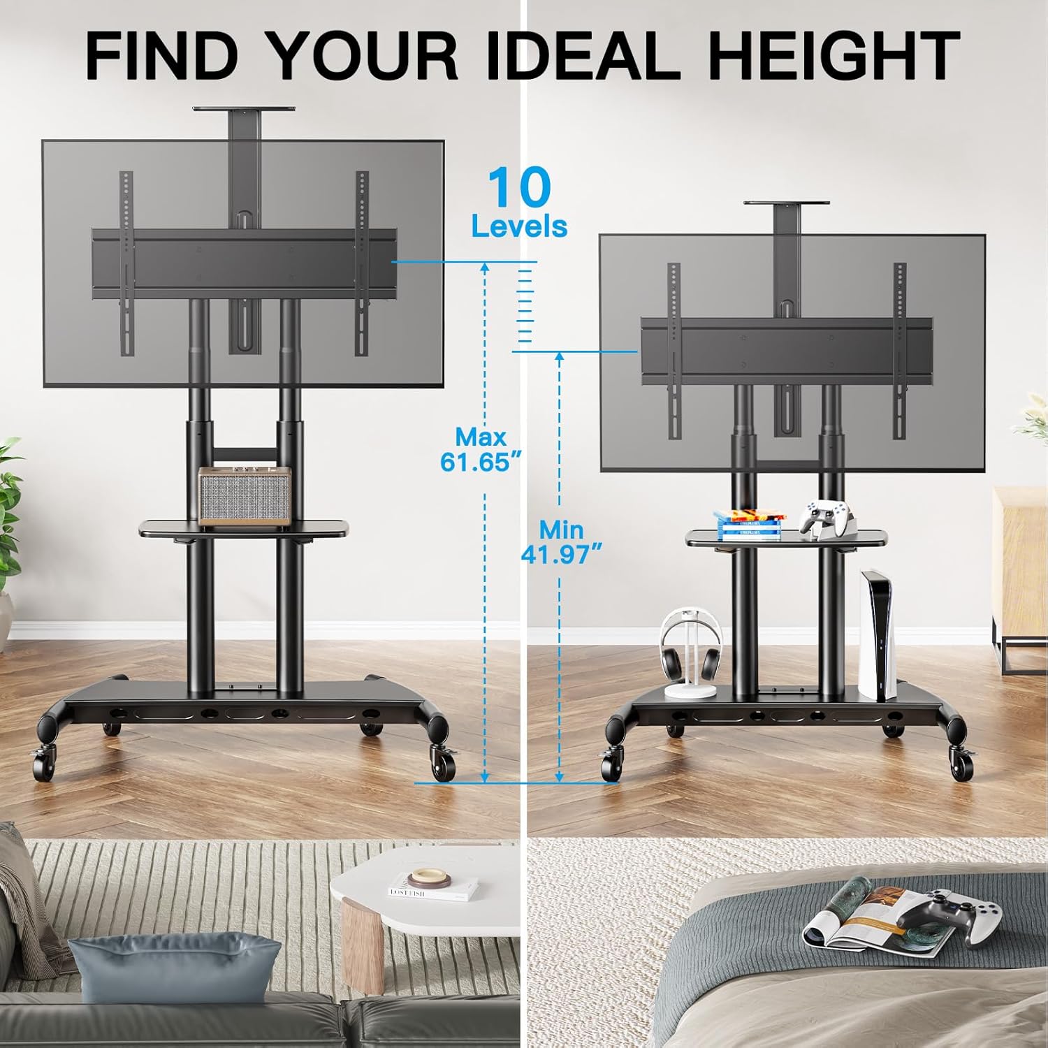 Dual - Pillar Business Mobile TV Stand - Upgraded Dual - Column with Camera