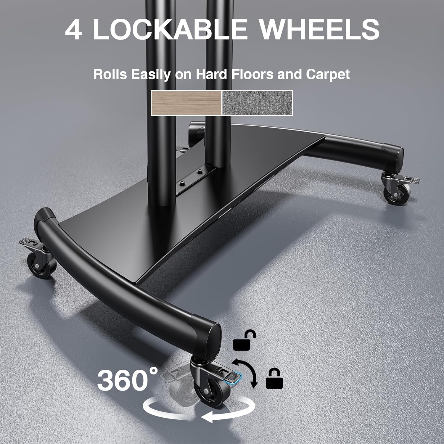 Dual - Pillar Business Mobile TV Stand - Upgraded Dual - Column with Camera