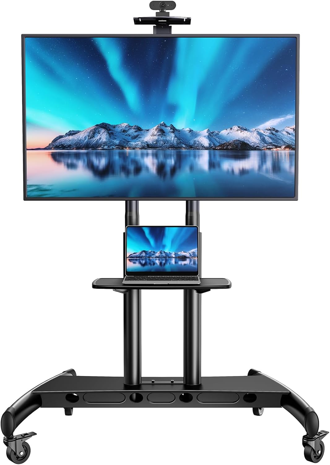 Dual - Pillar Business Mobile TV Stand - Upgraded Dual - Column with Camera