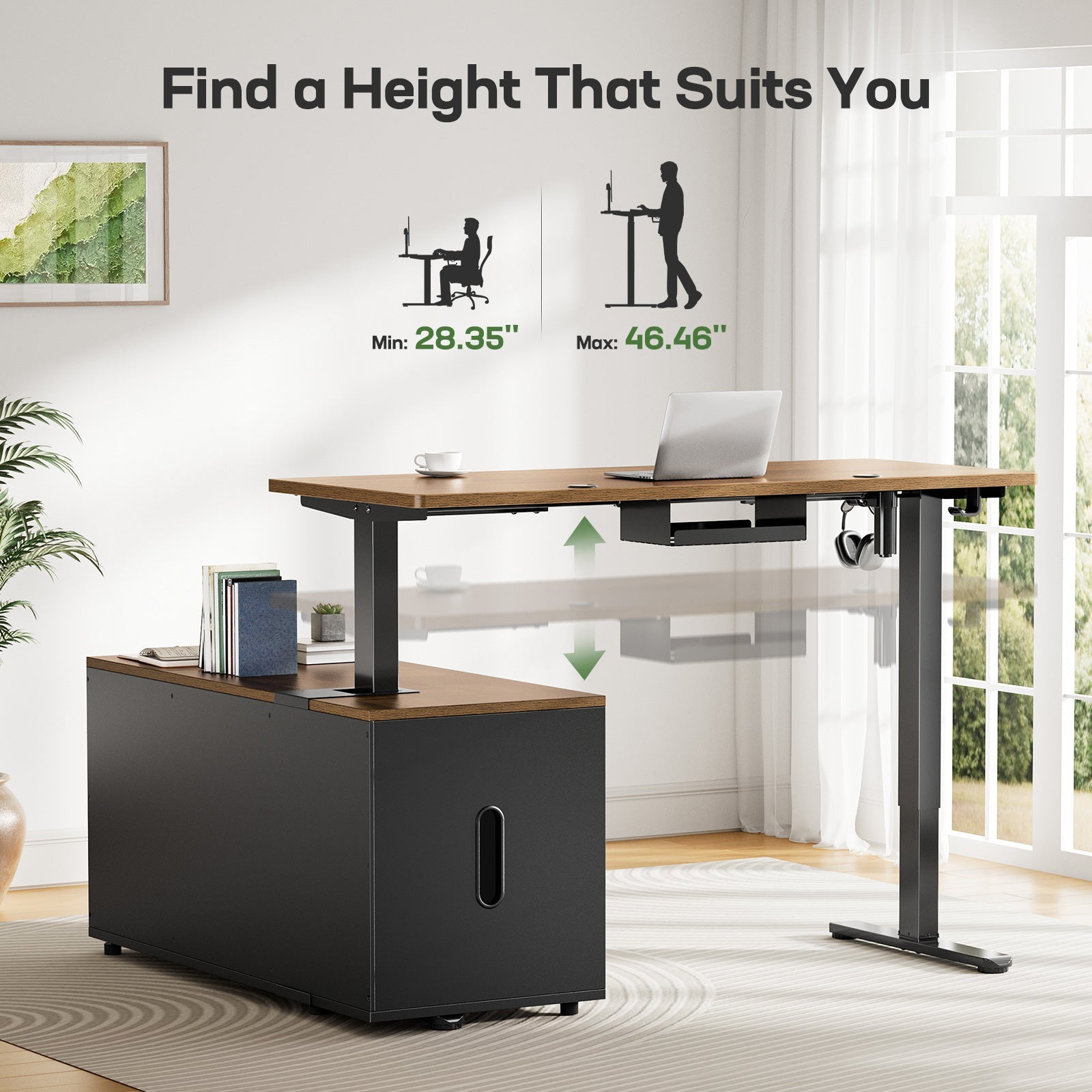 Executive Standing Desk - Walnut