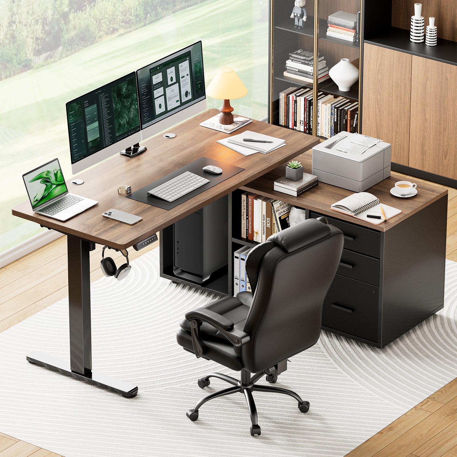 Executive Standing Desk - Walnut