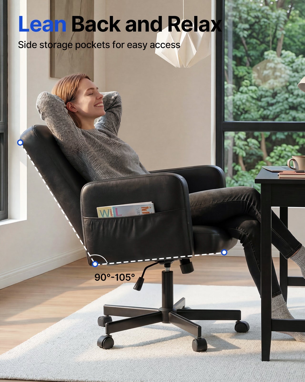 Free - Sit Wide Leather Chair -