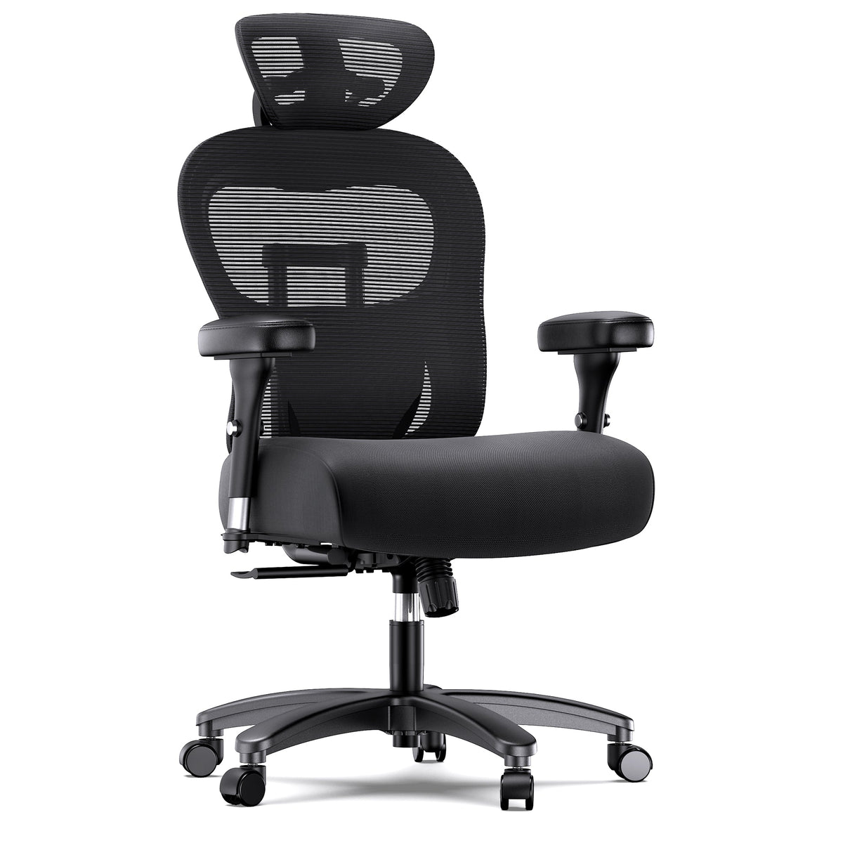 HUANUO XL500 Big & Tall Ergonomic Chair - Black