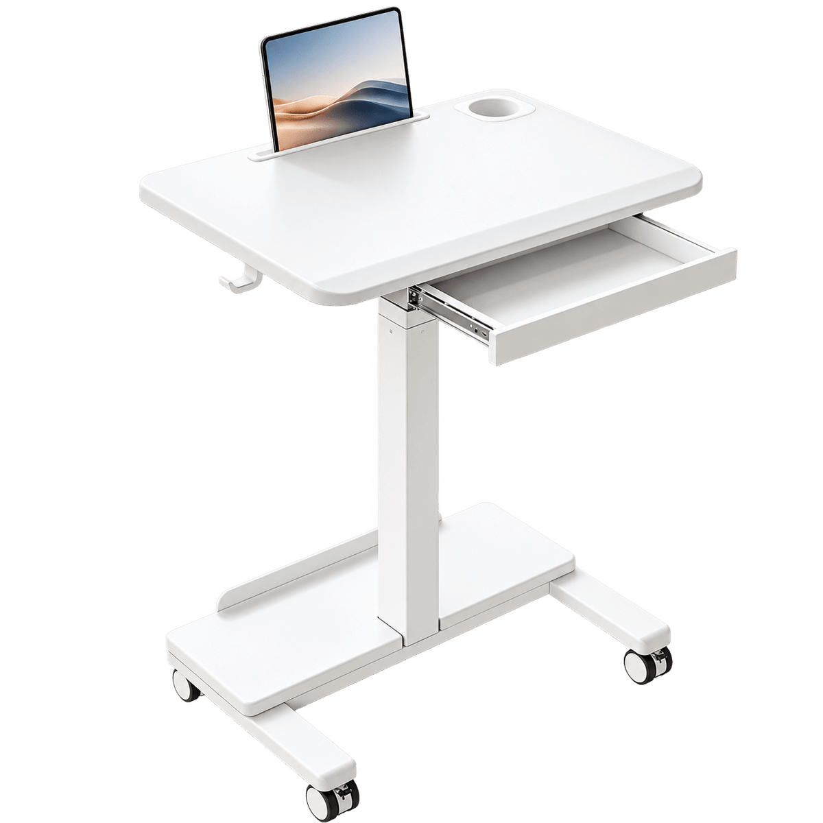 Mobile Standing Desk with Drawer - 27.6"x19.7"