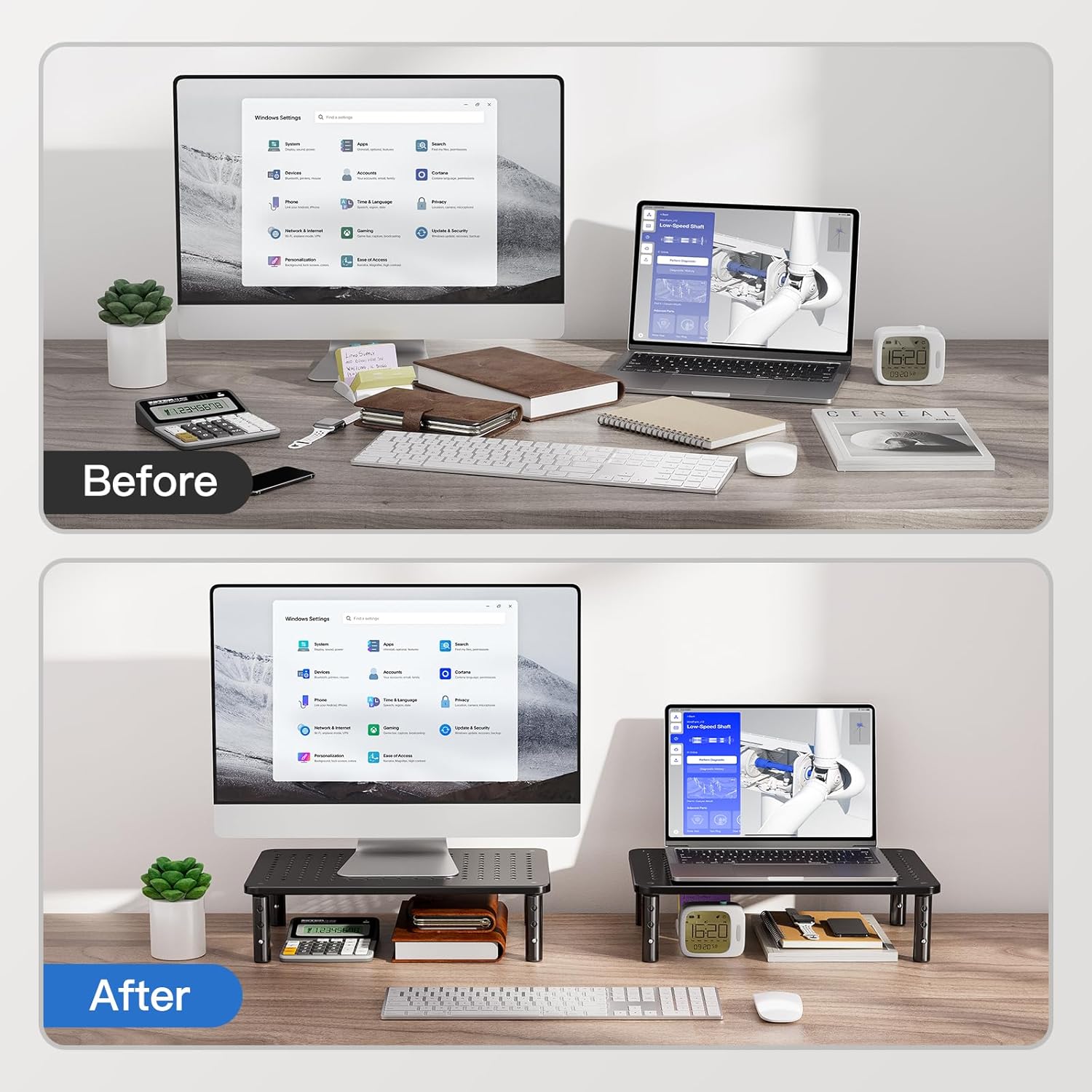 Monitor Stand for Desk 2 Pack -