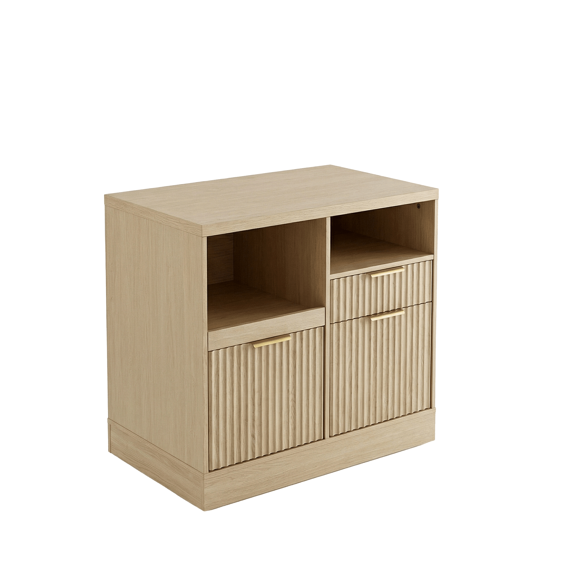 Premium Aura Cabinet - Fluted - Natural Oak