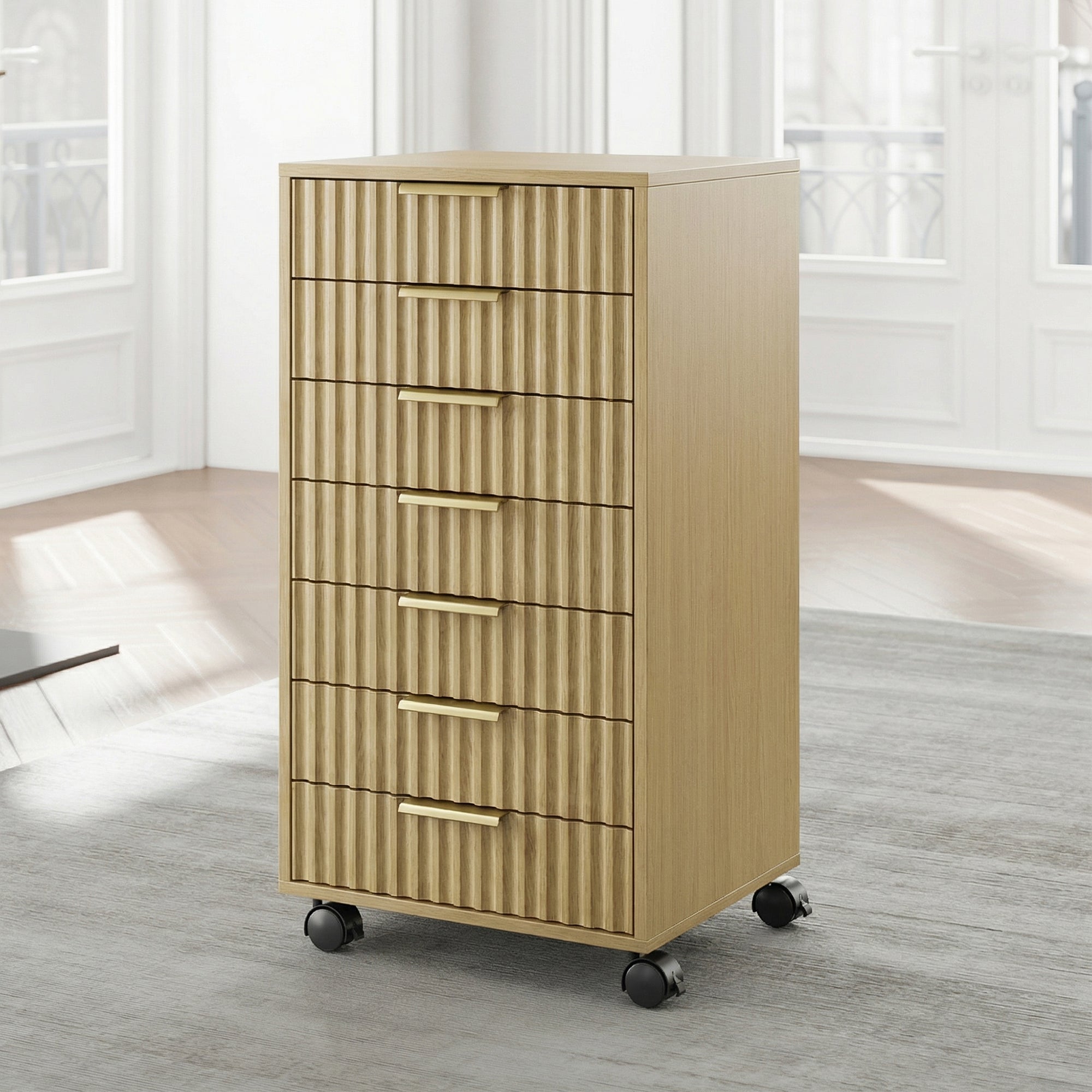 Premium Fable Cabinet - Fluted - Natural Oak