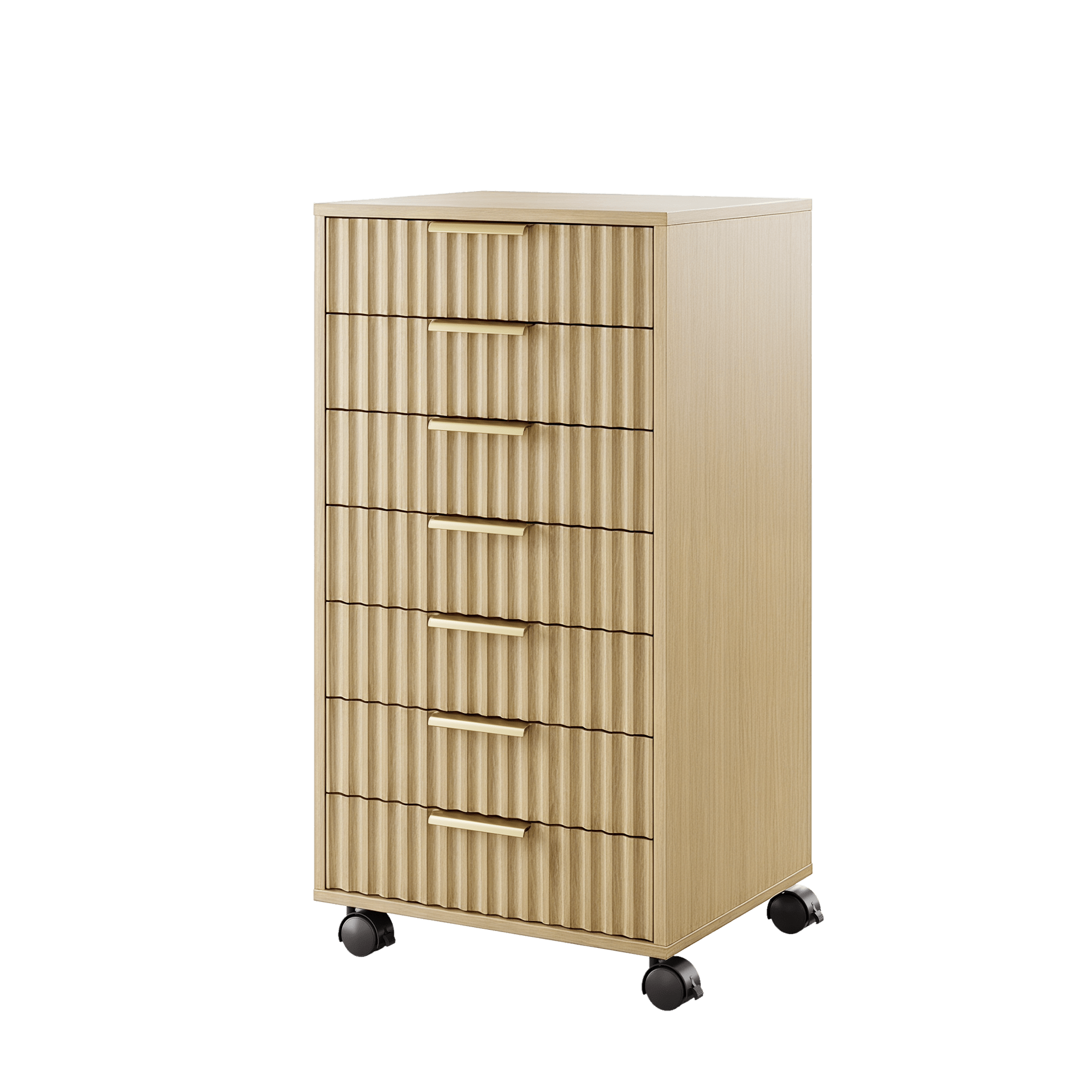 Premium Fable Cabinet - Fluted - Natural Oak
