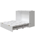 Premium Terra - Full Cabinet Bed - Fluted - White