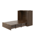 Premium Terra - Twin Cabinet Bed - Fluted - Dark Walnut