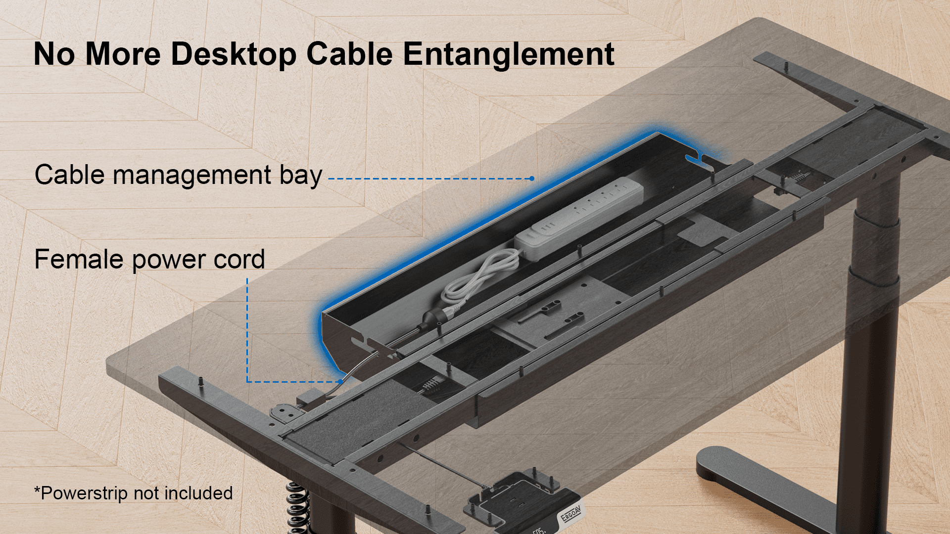 Smart Cable - Ready Standing Desk Frame -