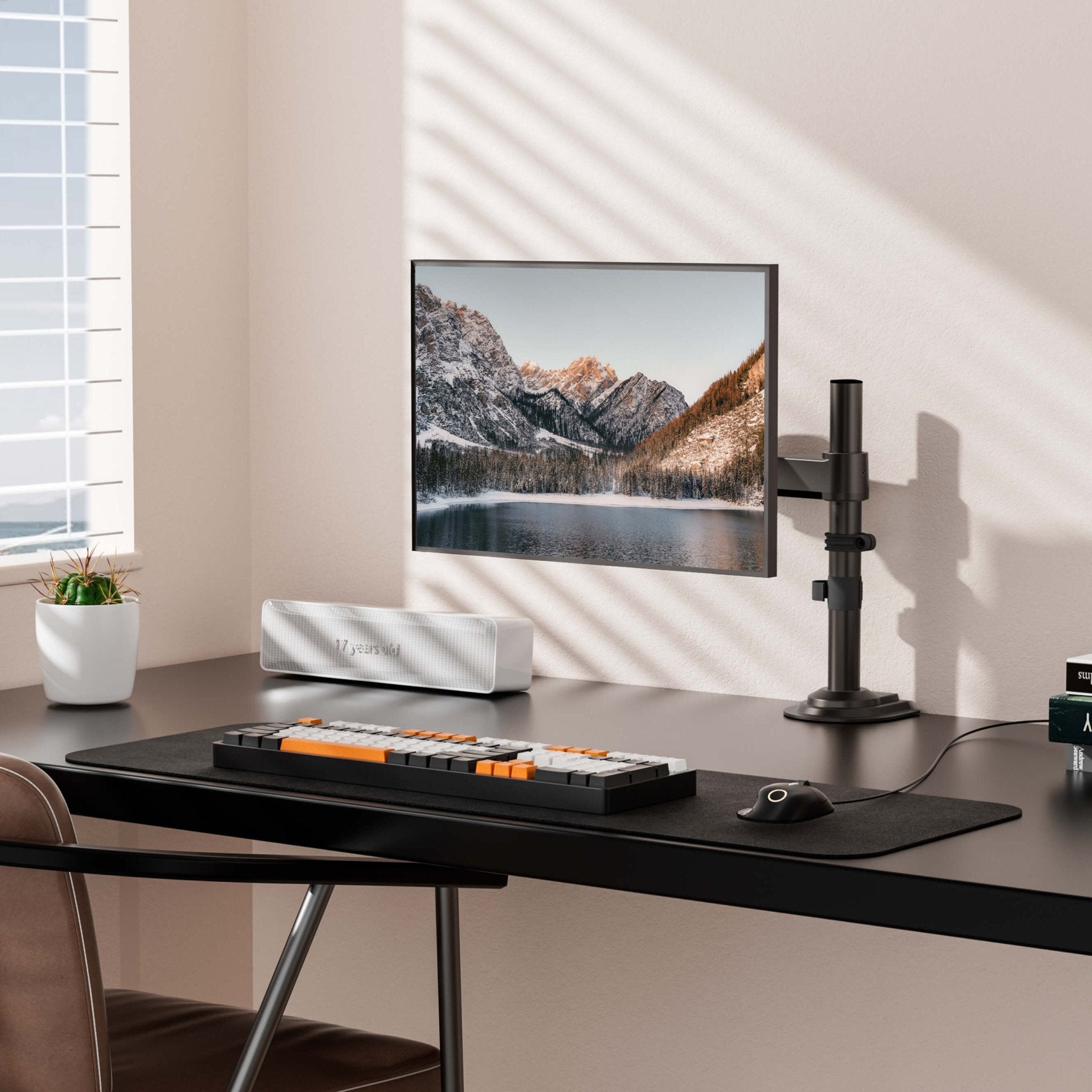 SS8 Elevation Single Monitor Arm - Black