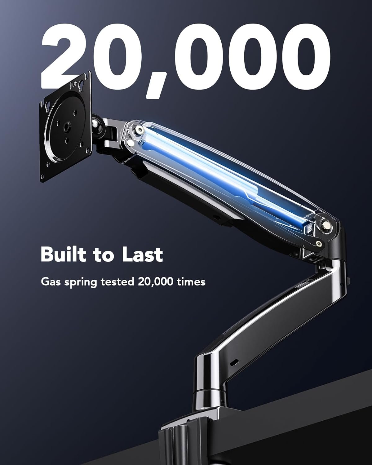 Standing Desk + Single Monitor Arm -