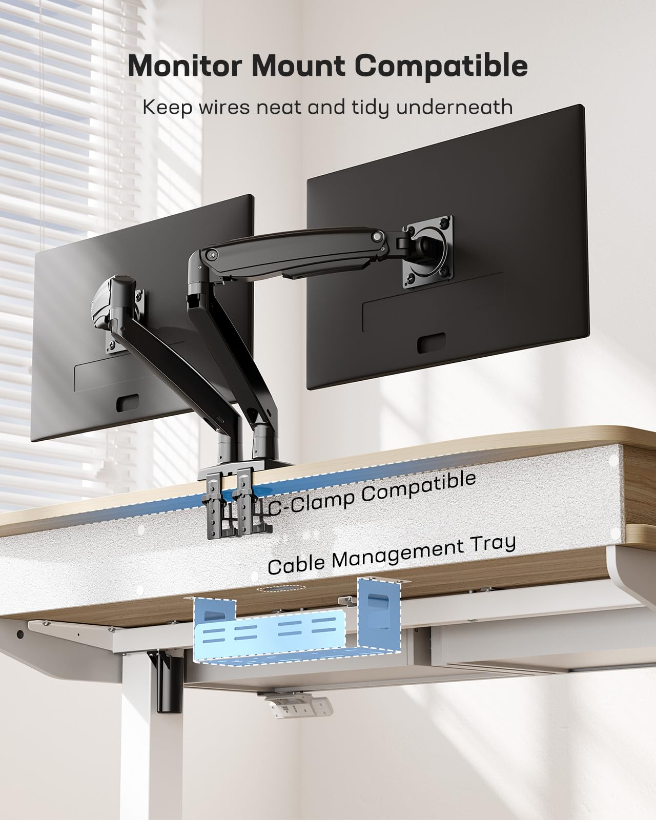Standing Desk with 4 Drawers - 48 x 30 inch