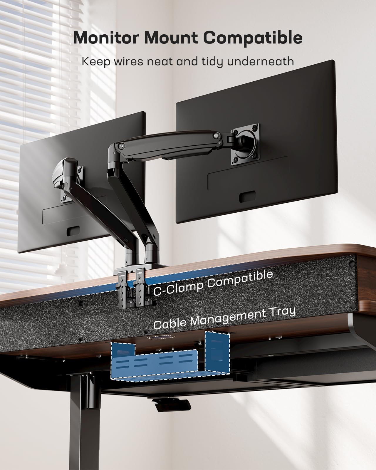Standing Desk with 4 Drawers - 48 x 30 inch