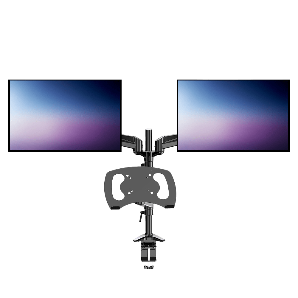 TS4 Dual Monitor & Laptop Mount - For 32" Monitors and 17" Laptops -