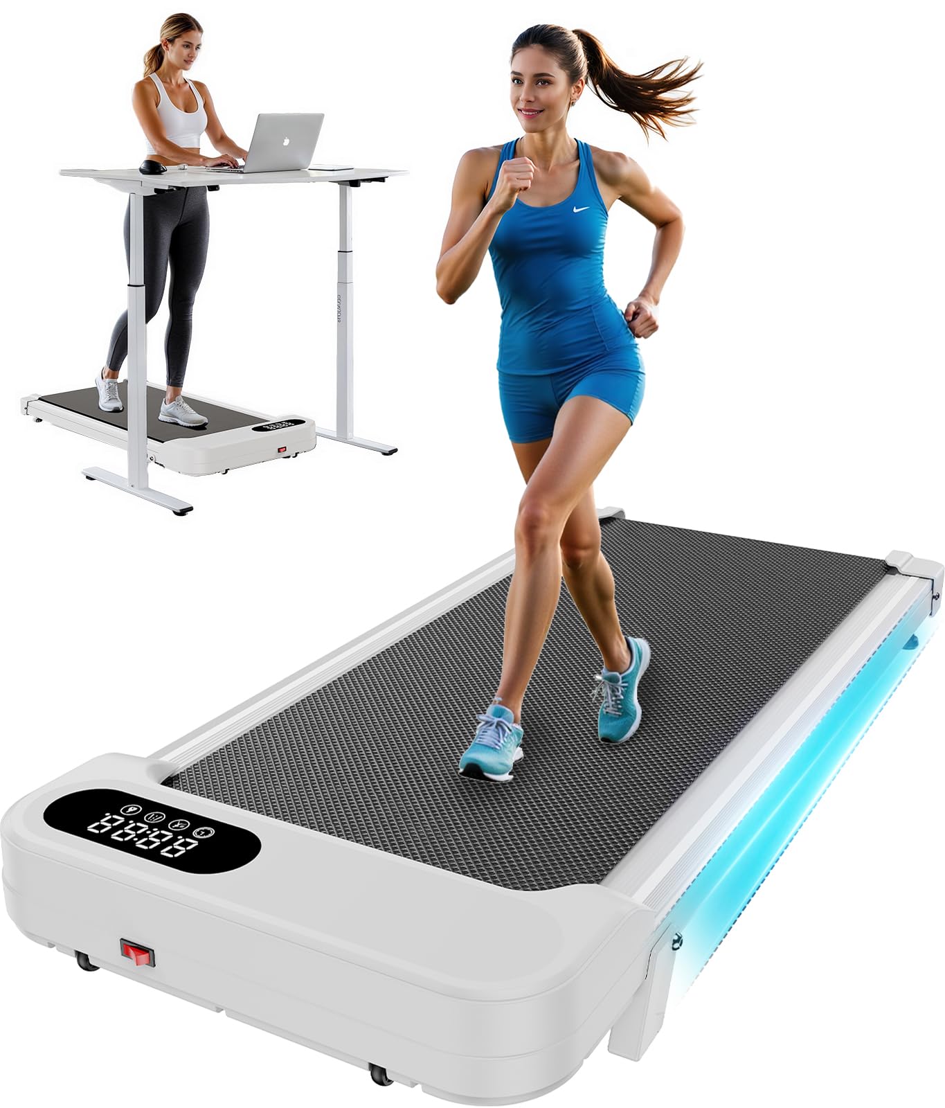 Walking Pad with 5° Incline - White