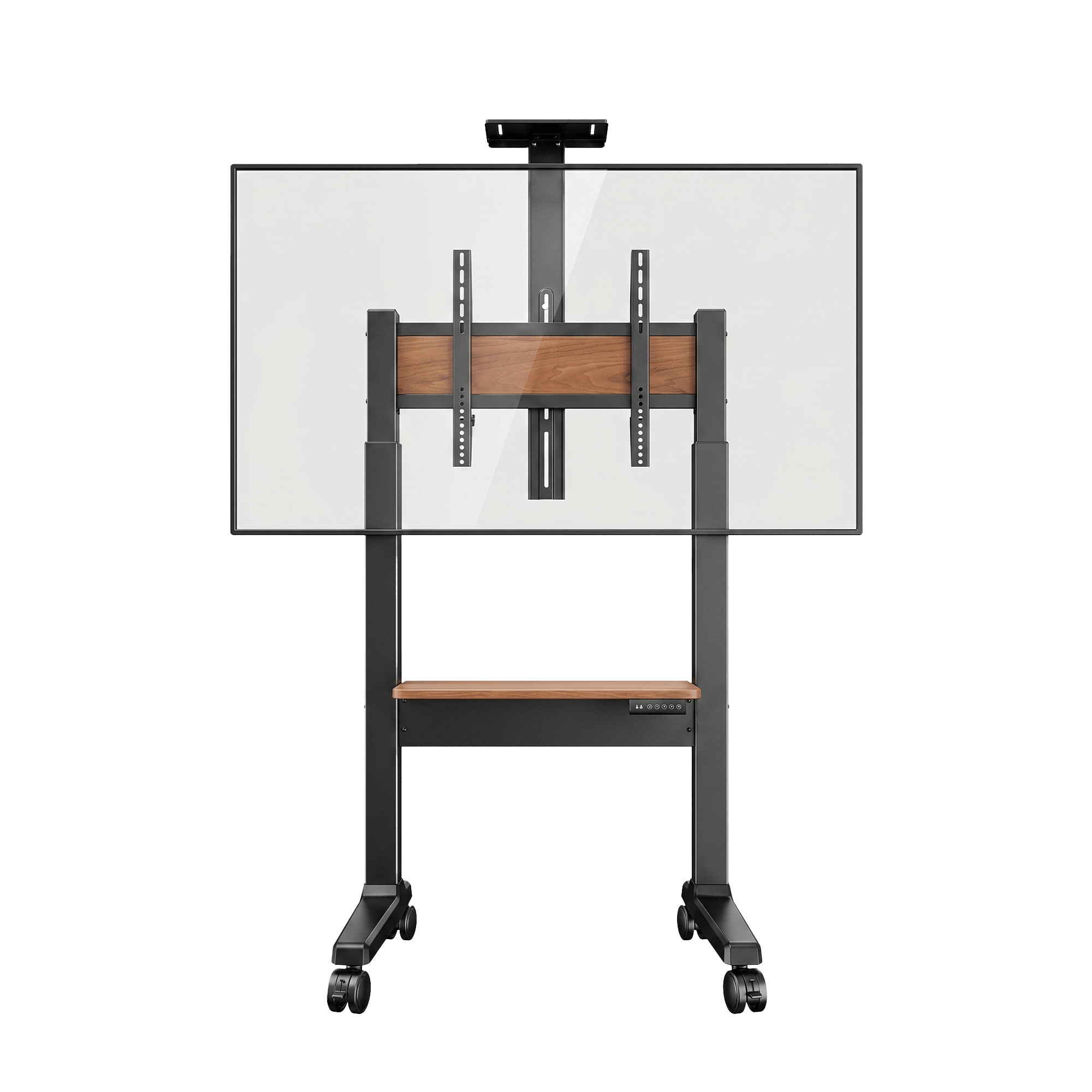 Walnut - Accent Mobile TV Stand - Upgraded with Lift Control Panel