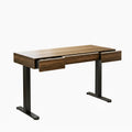Whole - piece Desktop Standing Desk with 3 Drawers - Dark Walnut